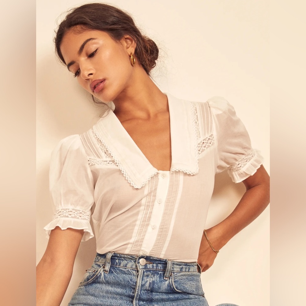 Reformation Hara Top in White